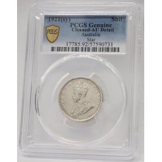 AUSTRALIA 1921 . ONE 1 SHILLING . STAR . PCGS GENUINE